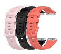 Chofit Correas compatibles con Huawei Band 7, correa de repuesto de silicona suave deportiva con conectores de metal para Huawei Band 7, paquete de 3, 14-22 cm, Silicona