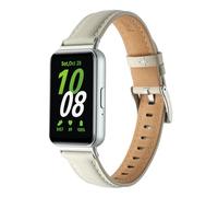 Chofit Correas compatibles con Samsung Galaxy Fit 3, correa de repuesto de piel suave ajustable para Galaxy Fit3 SM-R390, One Size, Cuero, Sin piedra preciosa