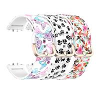 Chofit Correas compatibles con Samsung Galaxy Fit 3, correa de repuesto de silicona suave con patrón floral para SM-R390 Galaxy Fit3 (Pack-3D)