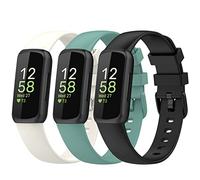Chofit Correas de reloj compatibles con Fitbit Inspire 3, paquete de 3 pulseras deportivas de silicona suave de repuesto para rastreador de actividad Inspire 3, tamaño pequeño, silicona