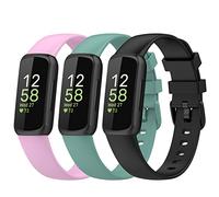 Chofit Correas de reloj compatibles con la correa Fitbit Inspire 3, juego de 3 unidades, pulseras deportivas de silicona suave de repuesto para el rastreador de actividad Inspire 3, Small, Silicona