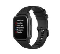 Chofit Pulseras de silicona compatibles con Garmin Venu Sq Music, correa de deporte de reemplazo suave para Garmin Venu Sq Music/Venu Sq/Venu Reloj Smarter (negro), Silicona, Silicona