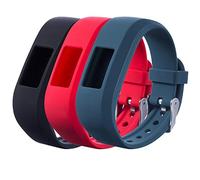 Chofit Recambio para Vivofit JR 2/Vivofit JR/Vivofit 3 Correas, Pulseras de Silicona Compatible con Garmin Vivofit JR 2/Vivofit JR/Vivofit 3 Pulsera de Actividad (Negro+Pizarra+Rojo)