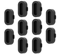 Chofit Tapones compatibles con Garmin Forerunner 965 265 265S/Venu Sq 2/Venu2 Plus/Fenix 7/epix2/Bounce/Instinct Crossover, protectores de puerto de carga de silicona (negro)