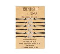 choice of all 2/3/4/5/6 pulseras de la amistad a juego con corazón hecho a mano, pulsera de cuerda trenzada, regalos de amistad para mujeres, regalos de Navidad, rellenos de calcetines, knot bracelet