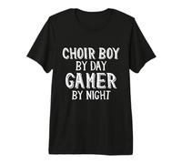 Choir Boy by Day Gamer by Night Singing Church Choir Boys Camiseta Premium