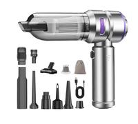 CHOLANG Aspirador de Mano sin Cable, 18000PA 4 en 1 Aspirador de Coche con Motor sin escobillas Incorporado 6000mAh Batería Tipo C Air Duster & Air Blower & Bomba para Coche,Oficina