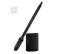 chongcin Escobillas De Baño con Secado Rápido Soporte Ventilado,Escobilla Baño Silicona,Escobilla WC En La Pared,Escobilla Baño,Escobillero Baño para Una Limpieza Profunda(Negro)