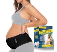ChongErfei Cinturón de maternidad para embarazo, banda para el vientre, soporte para la espalda, faja abdominal, soporte para la espalda, pélvico, dolor de cadera, Negro -, Talla única