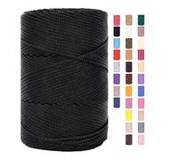 ChongKuan Hilo de macramé de 3 mm x 225 m, cuerda para tejer a ganchillo bolsas, cordón de algodón, poliéster, hilo de panadero, cordel de algodón, cordón de macramé, hilo de algodón, hilo de algodón