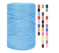 ChongKuan Hilo de macramé de 3 mm x 225 m, cuerda para tejer bolsas a ganchillo, cordón de algodón, poliéster, hilo de panadero, cordel de algodón, cordón de macramé, hilo de algodón, hilo de algodón