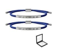 ChongKuan Pack de 2 pulseras inspiradoras con texto en inglés «Dont Let The Hard Days Win Don T Don't Lass Die Harten Tage nicht GAN», Eine Grösse, 1, 1