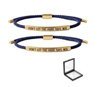 ChongKuan Pack de 2 pulseras inspiradoras con texto en inglés «Dont Let The Hard Days Win Don T Don't Lass Die Harten Tage nicht GAN», Eine Grösse, 1, 1