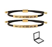 ChongKuan Pack de 2 pulseras inspiradoras con texto en inglés «Dont Let The Hard Days Win Don T Don't Lass Die Harten Tage nicht GAN», Eine Grösse, 1, 1