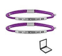 ChongKuan Pack de 2 pulseras inspiradoras con texto en inglés «Dont Let The Hard Days Win Don T Don't Lass Die Harten Tage nicht GAN», Eine Grösse, 1, 1