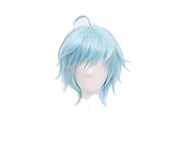 Chongyun Cosplay Wigs Genshin Impact Light Blue Short Heat Resistant Synthetic Hair Anime Cosplay Wig + Wig Cap