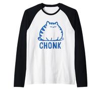 Chonk Funny Fat Cat Camiseta Manga Raglan