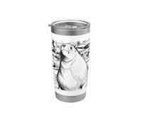 Chonkers The Massive 2000-Pound Sea Lion Ink Sketch Vaso térmico de acero inoxidable de doble pared