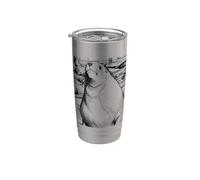 Chonkers The Massive 2000-Pound Sea Lion Ink Sketch Vaso térmico de acero inoxidable de doble pared