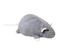 Chonky - Peluche de rata jumbo, ratas gordas suaves, modelo de animal de peluche realista, para decoración del hogar y la oficina (gris, altura de 90 cm)