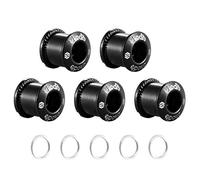 Chooee Tuercas y Tornillos para Plato de Bicicleta,M8 Tornillos para Doble Platos Shimano/Sram Negro