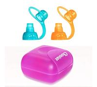 ChooMee SoftSip Food Pouch Tops | Purple Case, Orange Aqua Tops