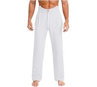 Choomomo Pantalones de danza largos rectos para hombre con fondo estándar para bailes de salón clásicos, de cintura alta, estilo retro jazz para actuaciones en escenario, competición, baile de salón