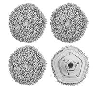 Choonjin 4 Piezas Trapo Reemplazo para Xiaomi Dreame W10 / W10 Pro Robot Aspiradora, Cabezal de Repuesto de Paño de Limpieza, Lavable Almohadilla de Trapeador, para Todo Tipo de Suelos