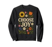 Choose, Joy Floral Affirmation Cottagecore Boho Art Sudadera