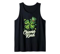 Choose Kind Puzzle Shamrock - Autism Awareness Irish Clover Camiseta sin Mangas