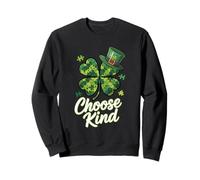 Choose Kind Puzzle Shamrock - Autism Awareness Irish Clover Sudadera