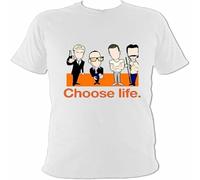 Choose Life-Trainspotting Chibi T Shirt Funny Image Small to White 3XL