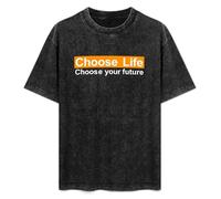 Choose Life Trainspotting Iconic Drug Film Men's T-Shirt Unisex Black Cotton Hip Hop Print tee Shirts L