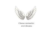Choose Memories Over Dreams | Angel Wings Series: White Motivational Notebook | 120 Lined Pages for Daily Journaling