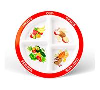 Choose MyPlate Portion Plate for Kids Toddlers - Kids Nutrition Plates with Dividers from Health Beet (case of 48 plates) English language)