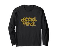 Choose Peace Minimal Quote Design Manga Larga