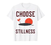 Choose Stillness Calm Mindfulness Reminder Graphic Leaves Camiseta
