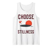 Choose Stillness Calm Mindfulness Reminder Graphic Leaves Camiseta sin Mangas