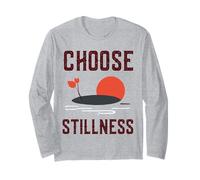 Choose Stillness Calm Mindfulness Reminder Graphic Leaves Manga Larga