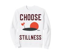 Choose Stillness Calm Mindfulness Reminder Graphic Leaves Sudadera