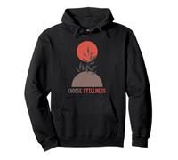 Choose Stillness Minimalist Lotus Yoga Meditation Graphic Sudadera con Capucha