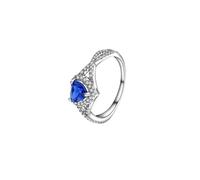 Choose Your Color Heart Knot Promise Ring 925 Sterling Silver CZ Female Der Ringe Reise durch Mittelerde, D, Plata, Sin piedras preciosas