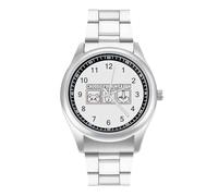Choose Your Weapon - Reloj casual para hombre con correa de acero inoxidable y cuarzo de aleación