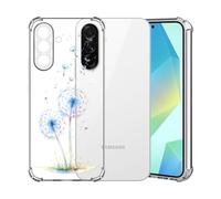 ChoosEU Transparente Funda para Samsung Galaxy A56 5G Delgada Protección Carcasa Suave TPU Silicona Caso con Flores Flor Dibujos Clara Cárcasa Antigolpes Protectora Case Cover, Azul Diente de león