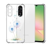 ChoosEU Transparente Funda para Samsung Galaxy A57 5G Delgada Protección Carcasa Suave TPU Silicona Caso con Flores Flor Dibujos Clara Cárcasa Antigolpes Protectora Case Cover, Azul Diente de león