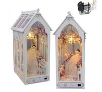 CHOOYIH Kit de bricolaje libro Nook,DIY booknook micro House Building kit con luz LED,3D rompecabezas de madera fin de libro estante decoración,adulto adolescente Mini Toy House Kit