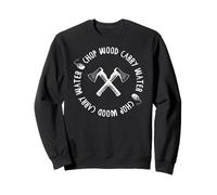 Chop Wood Transportar Agua Meditador Consciente Dulce Meme Sudadera