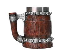 Chope à bière en tonneau en bois - Chope à bière classique, chope en bois authentique | Chope pour amateur de bière, chope à bière médiévale, chope à bière en bois, chope à tonneau fabriquée à la main