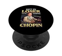 Chopin Humor Músico Hombres Mujeres Niños Divertida Música Clásica PopSockets PopGrip Adhesivo