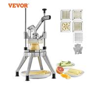 Chopper comercial SucceBuy con 4 cuchillas de repuesto, picadora comercial de verduras de acero inoxidable para restaurantes y cocina casera 1.27cm0.95cm0.64cm